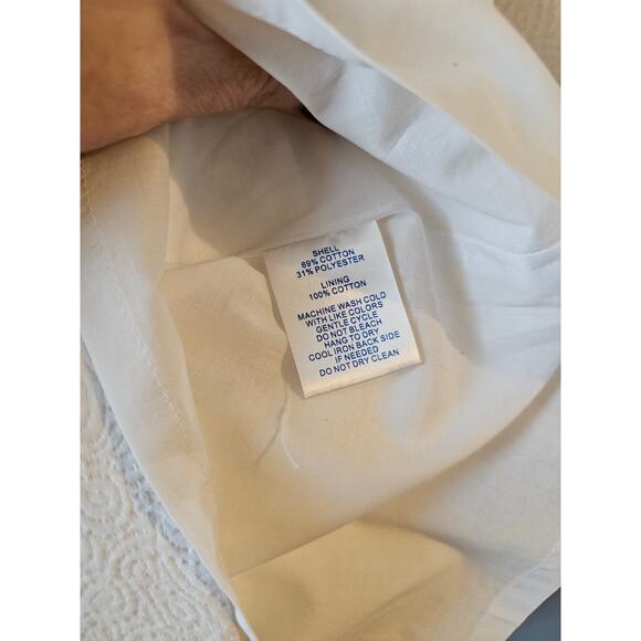 Southern Tide paisley embroidered seersucker white sleeveless dress sz 6 new - Picture 7 of 8